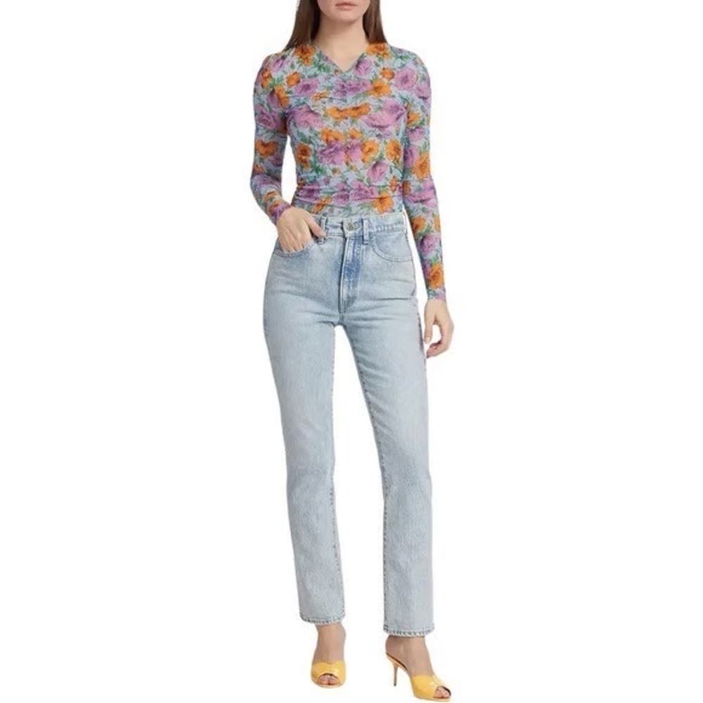 Veronica Beard Alenah Slim Straight Jean size 24 in Pier Pressure Wash